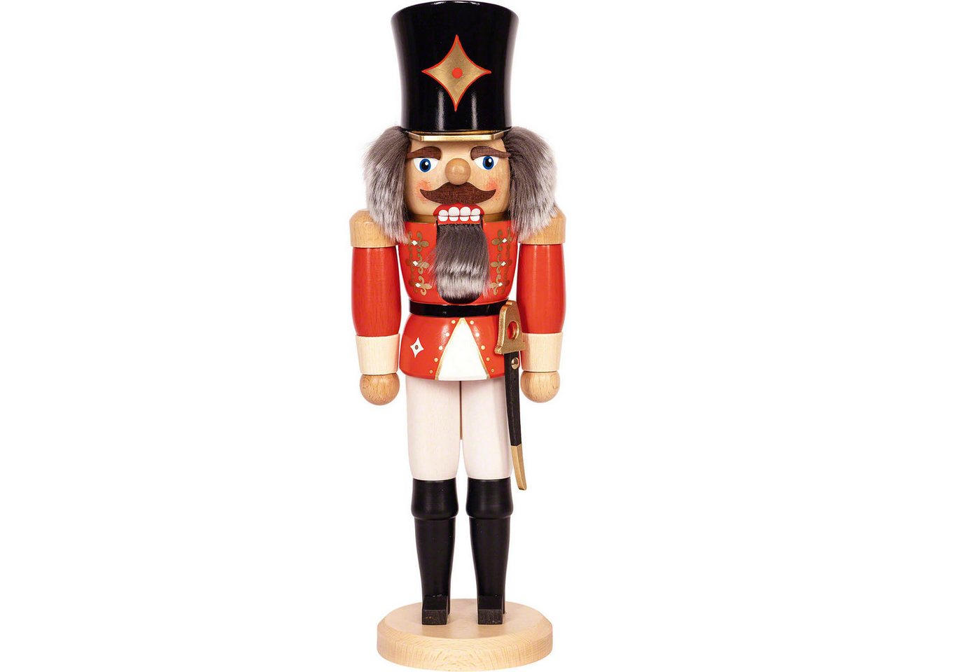 Erzgebirge-Palast Nussknacker Husar rot (29cm) Nussknacker von Saico Seiffen von Erzgebirge-Palast