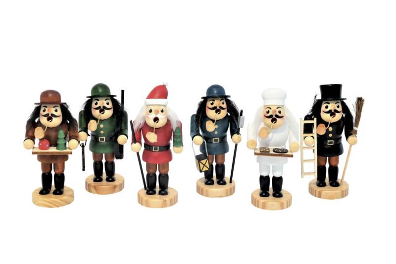 SAICO Original Räucherhaus Räuchermännchen Deko Holz 13 cm 6-fach sortiert von SAICO Original