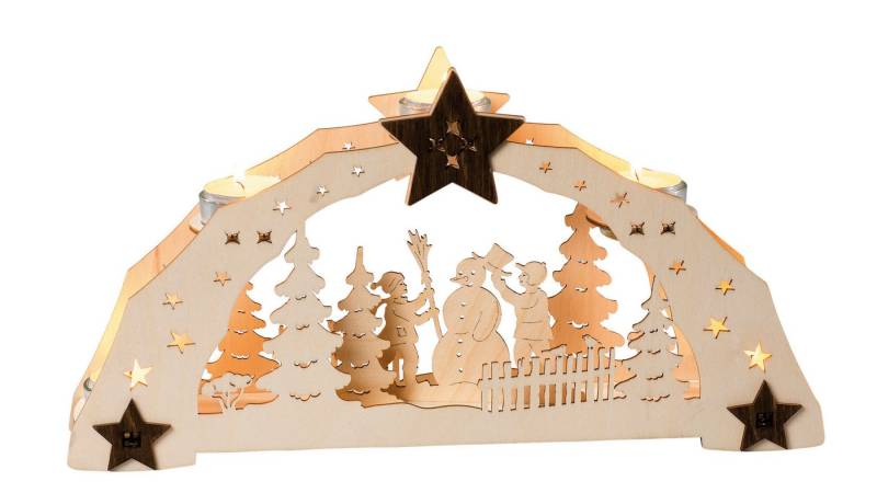 SAICO Original Teelichthalter Kinder mit Schneemann, BxHxT: 38x20x7 cm SAICO Original Teelichthalter Kinder mit Schneemann, BxHxT: 38x20x7 cm von SAICO Original