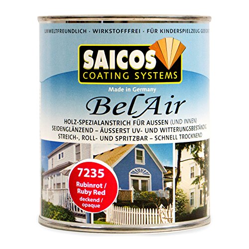 2,5 Liter Saicos BelAir Wetterschutzfarbe 7235 Rubinrot deckend 2,5 Liter Saicos BelAir Wetterschutzfarbe 7235 Rubinrot deckend von Saicos
