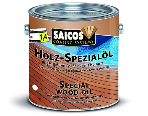 Saicos Colour GmbH 500 0122 Holzspezialöl, Weiss, 2,5 Liter von Saicos