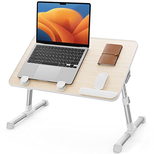 Tisch, SAIJI Betttisch höhenverstellbar, mit 4 einstellbare Winkel, Klappbarer Lapdesk, für Sofa Couch Boden Arbeiten Studieren Lesen Schreiben Essen, Fit bis zu 17" Laptop von SAIJI