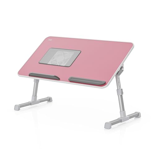 aptop Schreibtisch für Bett mit Kühlventilator, SAIJI Höhe & Winkel verstellbarer Laptop-Ständer für Bett, Schoß-Schreibtisch-Tablett, leicht, faltbar, tragbarer Computertisch aptop Schreibtisch für Bett mit Kühlventilator, SAIJI Höhe & Winkel verstellbarer Laptop-Ständer für Bett, Schoß-Schreibtisch-Tablett, leicht, faltbar, tragbarer Computertisch von SAIJI