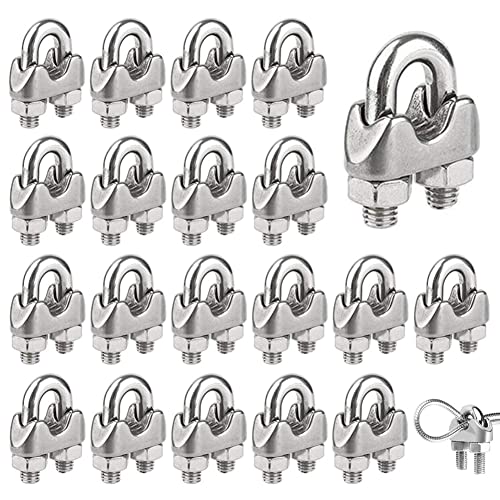 20 Stück Drahtseilklemme M3 Seilklemme Edelstahl 304 Bügelklemmen Seilklemme für Drahtseile Stahlkabel Seilen Ø 3mm 20 Stück Drahtseilklemme M3 Seilklemme Edelstahl 304 Bügelklemmen Seilklemme für Drahtseile Stahlkabel Seilen Ø 3mm von SAIJIAN