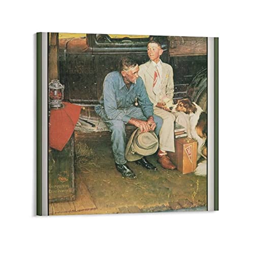 Breaking Home Ties by Norman Rockwell Wandkunst-Poster, Scroll-Leinwandbild, Wohnzimmerdekoration, 40 x 40 cm Breaking Home Ties by Norman Rockwell Wandkunst-Poster, Scroll-Leinwandbild, Wohnzimmerdekoration, 40 x 40 cm von SAIJING