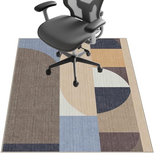 Stuhlmatte für Hartholzböden, 121,9 x 91,4 cm, Untertischunterlage zum Rollen von Computerstühlen und niedrigem Flor, Teppichboden, rutschfester Bodenschutz für Zuhause, Büro, Freizeit Stuhlmatte für Hartholzböden, 121,9 x 91,4 cm, Untertischunterlage zum Rollen von Computerstühlen und niedrigem Flor, Teppichboden, rutschfester Bodenschutz für Zuhause, Büro, Freizeit von SAIKOOWA