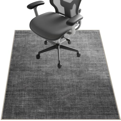 Stuhlmatte für Hartholzböden, 121,9 x 91,4 cm, Untertischunterlage zum Rollen von Computerstühlen und niedrigem Flor, Teppichboden, rutschfester Bodenschutz für Zuhause, Büro, Hellgrau Stuhlmatte für Hartholzböden, 121,9 x 91,4 cm, Untertischunterlage zum Rollen von Computerstühlen und niedrigem Flor, Teppichboden, rutschfester Bodenschutz für Zuhause, Büro, Hellgrau von SAIKOOWA