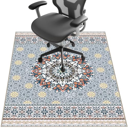 Stuhlmatte für Hartholzböden, 121,9 x 91,4 cm, Untertischunterlage zum Rollen von Computerstühlen und niedrigem Flor, Teppichboden, rutschfester Bodenschutz für Zuhause, Büro, amerikanischer Stil Stuhlmatte für Hartholzböden, 121,9 x 91,4 cm, Untertischunterlage zum Rollen von Computerstühlen und niedrigem Flor, Teppichboden, rutschfester Bodenschutz für Zuhause, Büro, amerikanischer Stil von SAIKOOWA