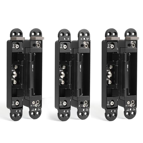 SAILANKA 3 Stück robuste 3D-verstellbare unsichtbare hydraulische Scharniere, 170 Grad schwenkbar, links und rechts, verdecktes Kreuzscharnier, automatisches Türschließscharnier, 80 kg, links, schwarz SAILANKA 3 Stück robuste 3D-verstellbare unsichtbare hydraulische Scharniere, 170 Grad schwenkbar, links und rechts, verdecktes Kreuzscharnier, automatisches Türschließscharnier, 80 kg, links, schwarz von SAILANKA