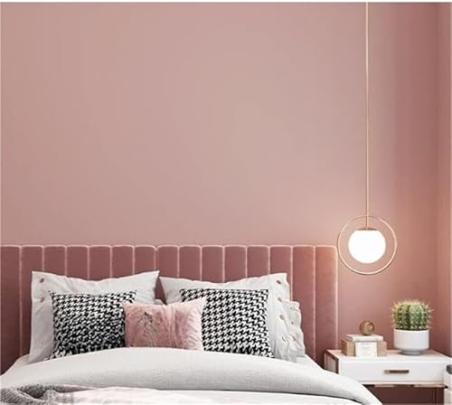 SAIMEYI Skandinavische Schmutzig Rosa Monochrome Tapete Für Schlafzimmer Wohnzimmer TV Hintergrund Tapete, Vliestapete von SAIMEYI