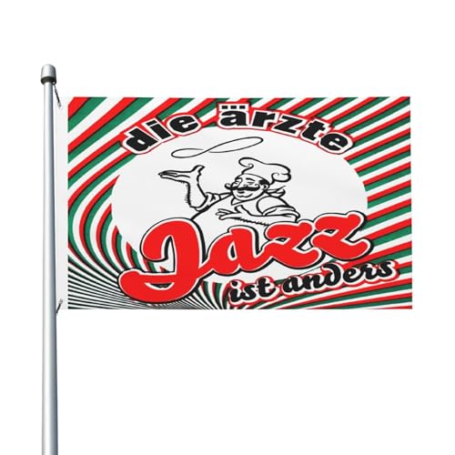 3 Fuß × 5 Fuß Arzte Rock Band Die Fuß Fahne Moderne dekorative Fahne leicht und weich fallend schnell trocknendes Material geeignet für Rasenflächen Partys Balkone Flure von SAIOKSIT