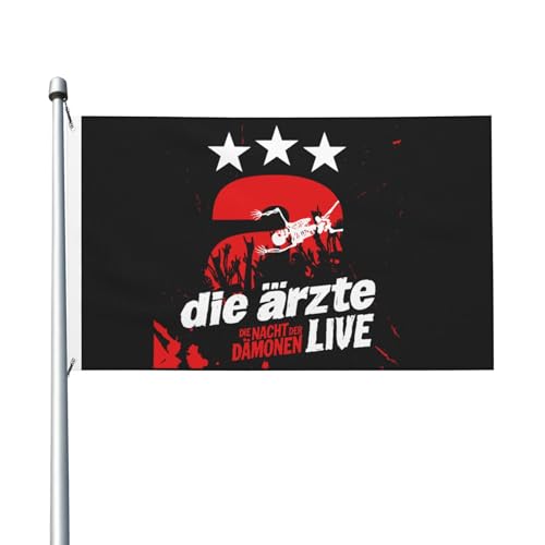 3 Fuß × 5 Fuß Arzte Rock Band Die Fuß Fahne Moderne dekorative Fahne leicht und weich fallend schnell trocknendes Material geeignet für Rasenflächen Partys Balkone Flure von SAIOKSIT