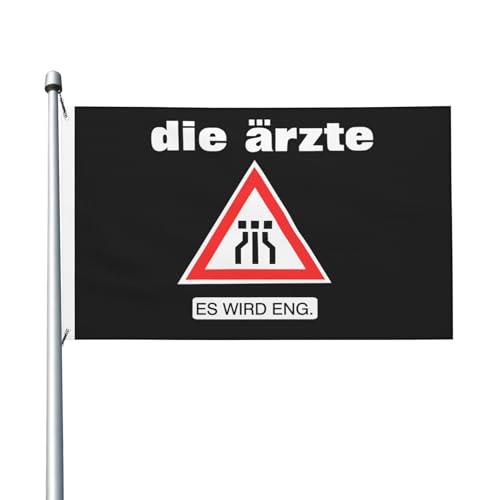 3 Fuß × 5 Fuß Arzte Rock Band Die Fuß Fahne Moderne dekorative Fahne leicht und weich fallend schnell trocknendes Material geeignet für Rasenflächen Partys Balkone Flure von SAIOKSIT