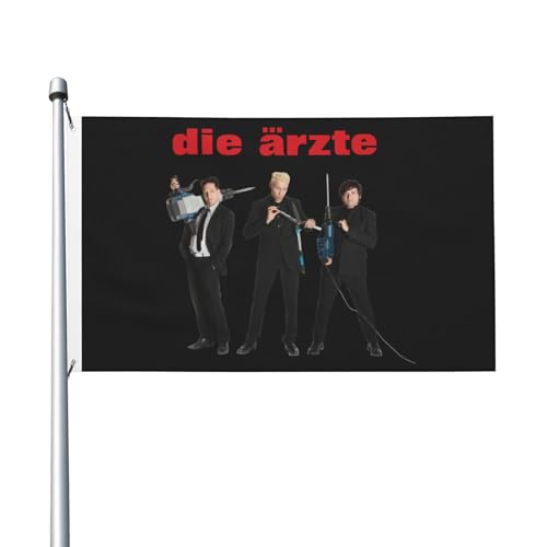 3 Fuß × 5 Fuß Arzte Rock Band Die Fuß Fahne Moderne dekorative Fahne leicht und weich fallend schnell trocknendes Material geeignet für Rasenflächen Partys Balkone Flure von SAIOKSIT