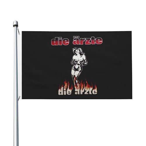 3 Fuß × 5 Fuß Arzte Rock Band Die Fuß Fahne Moderne dekorative Fahne leicht und weich fallend schnell trocknendes Material geeignet für Rasenflächen Partys Balkone Flure von SAIOKSIT
