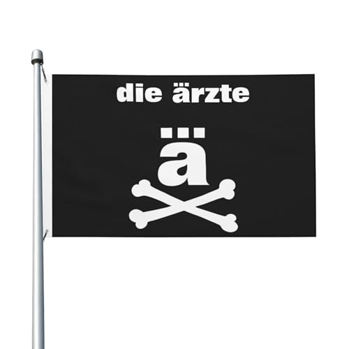3 Fuß × 5 Fuß Arzte Rock Band Die Fuß Fahne Moderne dekorative Fahne leicht und weich fallend schnell trocknendes Material geeignet für Rasenflächen Partys Balkone Flure von SAIOKSIT