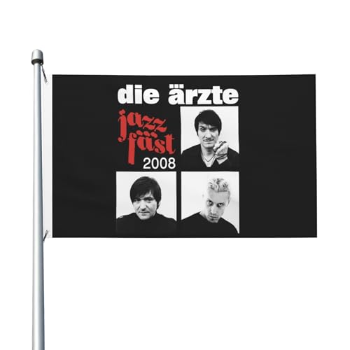 3 Fuß × 5 Fuß Arzte Rock Band Die Fuß Fahne Moderne dekorative Fahne leicht und weich fallend schnell trocknendes Material geeignet für Rasenflächen Partys Balkone Flure von SAIOKSIT