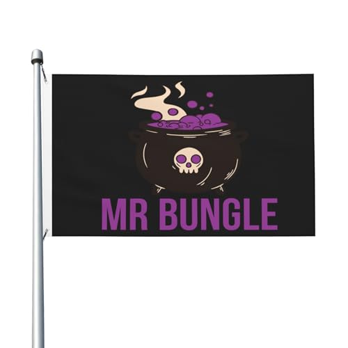3 Fuß × 5 Fuß Bungle-Rock Band Mr Fuß Fahne Moderne dekorative Fahne leicht und weich fallend schnell trocknendes Material geeignet für Rasenflächen Partys Balkone Flure von SAIOKSIT