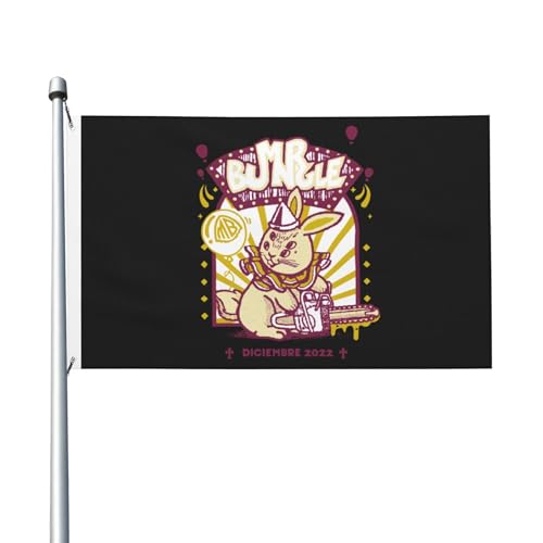 3 Fuß × 5 Fuß Bungle-Rock Band Mr Fuß Fahne Moderne dekorative Fahne leicht und weich fallend schnell trocknendes Material geeignet für Rasenflächen Partys Balkone Flure von SAIOKSIT