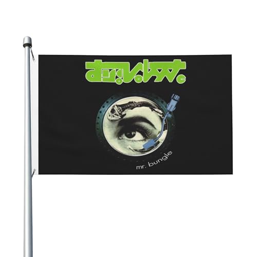 3 Fuß × 5 Fuß Bungle-Rock Band Mr Fuß Fahne Moderne dekorative Fahne leicht und weich fallend schnell trocknendes Material geeignet für Rasenflächen Partys Balkone Flure von SAIOKSIT
