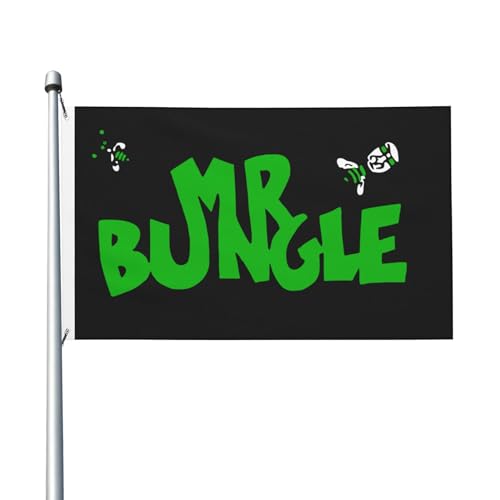 3 Fuß × 5 Fuß Bungle-Rock Band Mr Fuß Fahne Moderne dekorative Fahne leicht und weich fallend schnell trocknendes Material geeignet für Rasenflächen Partys Balkone Flure von SAIOKSIT