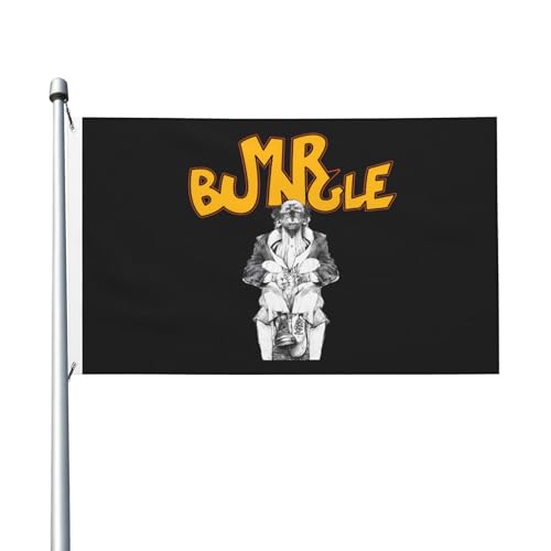 3 Fuß × 5 Fuß Bungle-Rock Band Mr Fuß Fahne Moderne dekorative Fahne leicht und weich fallend schnell trocknendes Material geeignet für Rasenflächen Partys Balkone Flure von SAIOKSIT
