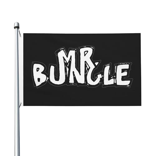 3 Fuß × 5 Fuß Bungle-Rock Band Mr Fuß Fahne Moderne dekorative Fahne leicht und weich fallend schnell trocknendes Material geeignet für Rasenflächen Partys Balkone Flure von SAIOKSIT