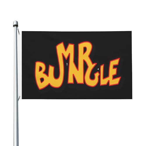 3 Fuß × 5 Fuß Bungle-Rock Band Mr Fuß Fahne Moderne dekorative Fahne leicht und weich fallend schnell trocknendes Material geeignet für Rasenflächen Partys Balkone Flure von SAIOKSIT