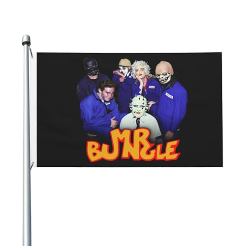 3 Fuß × 5 Fuß Mr Rock Band Bungle Fahne Moderne dekorative Fahne leicht und weich fallend schnell trocknendes Material geeignet für Rasenflächen Partys Balkone Flure von SAIOKSIT
