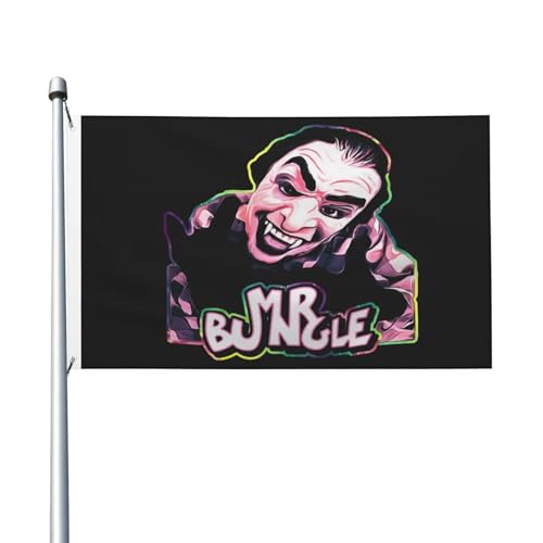 3 Fuß × 5 Fuß Mr Rock Band Bungle Fahne Moderne dekorative Fahne leicht und weich fallend schnell trocknendes Material geeignet für Rasenflächen Partys Balkone Flure von SAIOKSIT