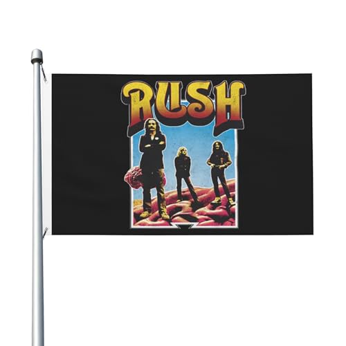 3 Fuß × 5 Fuß Music Rock Band Fuß Fahne Moderne dekorative Fahne leicht und weich fallend schnell trocknendes Material geeignet für Rasenflächen Partys Balkone Flure von SAIOKSIT