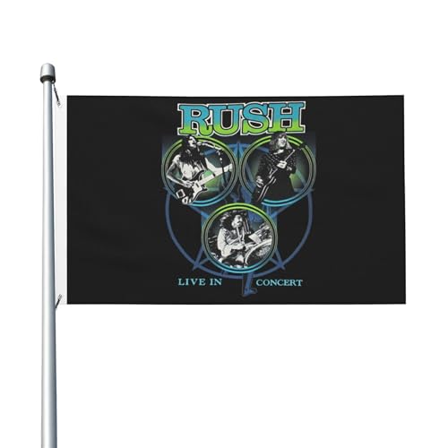 3 Fuß × 5 Fuß Music Rock Band Fuß Fahne Moderne dekorative Fahne leicht und weich fallend schnell trocknendes Material geeignet für Rasenflächen Partys Balkone Flure von SAIOKSIT