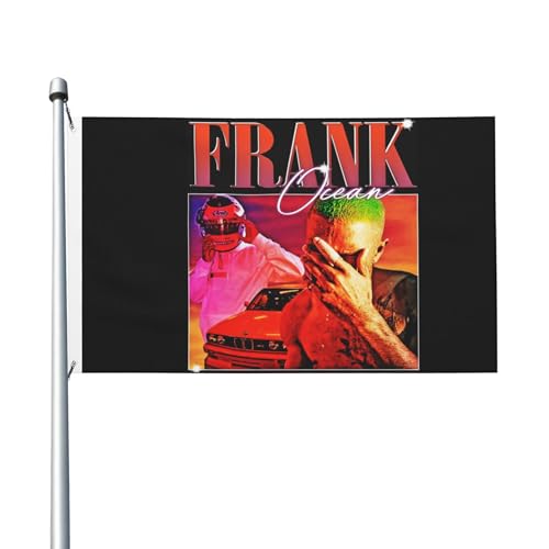 3 Fuß × 5 Fuß frank Singer ocean rapper Fuß Fahne Moderne dekorative Fahne leicht und weich fallend schnell trocknendes Material geeignet für Rasenflächen Partys Balkone Flure von SAIOKSIT