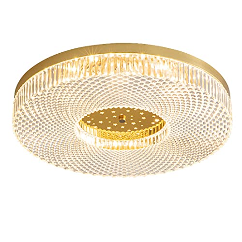 36W LED Deckenleuchte Schlafzimmer Dimmbar Gold Runde Acryl Design Lampe 40cm Deckenlampe Modern Stern-Deko Panel Leuchte mit Fernbedienung Deckenbeleuchtung für Wohnzimmer Büro Esszimmer Kinderzimmer von SAIVITT