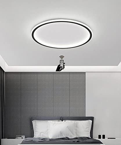 60W LED Panel Lampe Deckenleuchte Wohnzimmerlampe Dimmbar Minimalistisch Ring-Stil Metall Rund Acryl-Schirm Deckenlampe mit Fernbedienung Ø50cm Modern DeckenBeleuchtung für Schlafzimmer Büro Esszimmer von SAIVITT