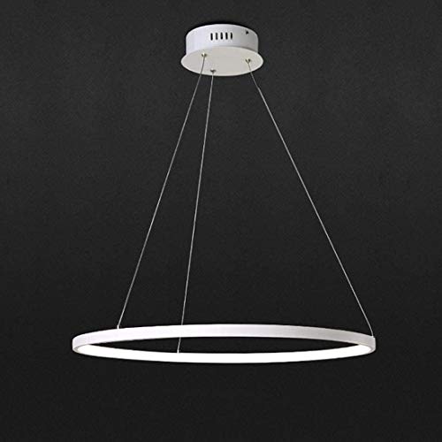 Dimmbar LED Kronleuchter Pendelleuchte mit Fernbedienung Esstischlampe Höhenverstellbar 1 Ring Rund Modern Hängelampe Esszimmer Wohnzimmer Schlafzimmer Büro Studie Deckenleuchte Deko Leuchte (Ø60CM) von SAIVITT