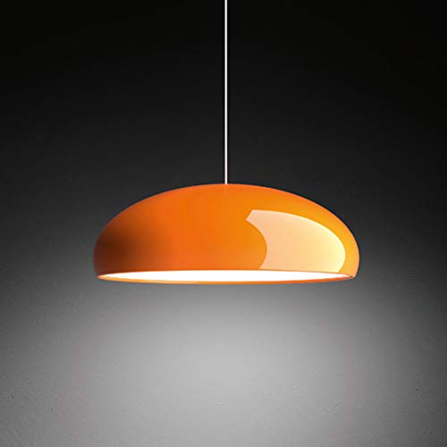 E27 LED Kronleuchter Pendelleuchte Minimalistisch Design Lampen Modern Esszimmer Küchen Cafe Bar Wohnzimmer Büro Schlafzimmer Rund Hängelampe Verstellbar Strahler Deko Kunst Beleuchtung Ø45cm (Orange) von SAIVITT