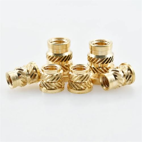 Rändelmuttern aus Messing 1 Stück Messingflansch-Gewindemutter-Einsätze Hot Melt Heizung Doppelte Rändelmutter Injektion Eingebettete Einsteckgewindemuttern Insertnut(M2xl3.5xod3.6) von SAJMAKUWLA