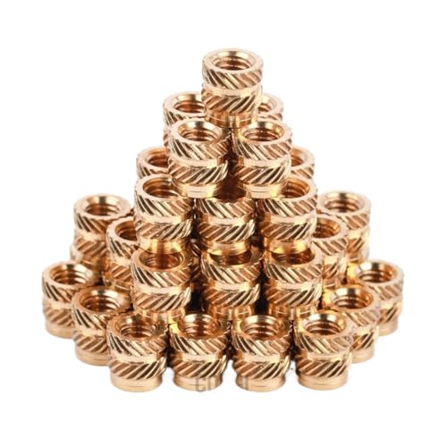 Rändelmuttern aus Messing M1 M1.2 M1.4 M2 M2.5 M3 M4 M5 M6 M8 Wärme Gewinde Metrische Hot Melt Einsatz Mutter Set(M3 M4 150pcs) von SAJMAKUWLA
