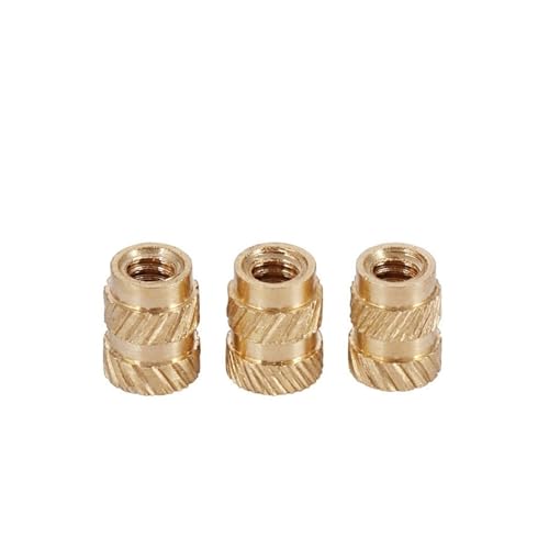 Rändelmuttern aus Messing M1.4 M1.6 Gewinde Hitze Set Hitzebeständige Einsatz Einbettungsmutter(M1.4x1.8x2.3(100pcs)) von SAJMAKUWLA