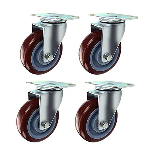 Rollen, Möbelrollen, 4 x drehbare Hochleistungs-Gummiräder, 2,5 Zoll, 3, Hochleistungs-Universal-Leiseräder for Sofa-Schiebetüren(2.5inch-universal) von SAJMAKUWLA