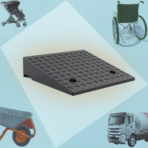 Rollstuhlrampe, 2" 3" 4" Rise Doorway Threshold Ramp, Heavy Duty Loading Ramp For Trailer Truck(H 13CM/5") von SAJMAKUWLA