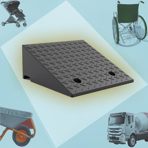 Rollstuhlrampe, 2" 3" 4" Rise Doorway Threshold Ramp, Heavy Duty Loading Ramp For Trailer Truck(H 16CM/6.3") von SAJMAKUWLA