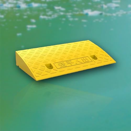 Rollstuhlrampe, 2" 3" 5" 7" Rise Lightweight Driveway Curb Ramps For Doorway Garage Warehouse Stroller Scooter(Yellow,H 4cm/1.6") von SAJMAKUWLA