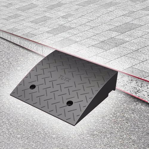 Rollstuhlrampe, 3" 4" 5" Lightweight Wheelchair Threshold Ramp For Doorway Garage Sidewalk Warehouse(H 12cm/4.7") von SAJMAKUWLA