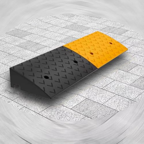 Rollstuhlrampe, 39" Loading Ramp Portable Wheelchair Ramp Threshold Ramp 3" 5" Rise Yellow Shed Ramps For Trailer Truck(100x30x13 cm (39"x11.8"x5")) von SAJMAKUWLA