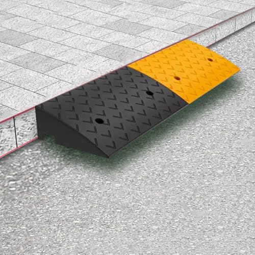 Rollstuhlrampe, 39" Portable Loading Ramp Shed Handicap Ramp For Sidewalk Dock Warehouse Yellow(100x38x15 cm (39"x15"x5.9")) von SAJMAKUWLA