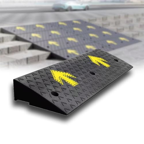 Rollstuhlrampe, Doorway Threshold Ramp 1" 2" 5" 7" Rise Shed Ramps Heavy Duty Loading Ramp For Dock Trailer Truck(95x37x17 cm(37"x14.5"x6.7")) von SAJMAKUWLA