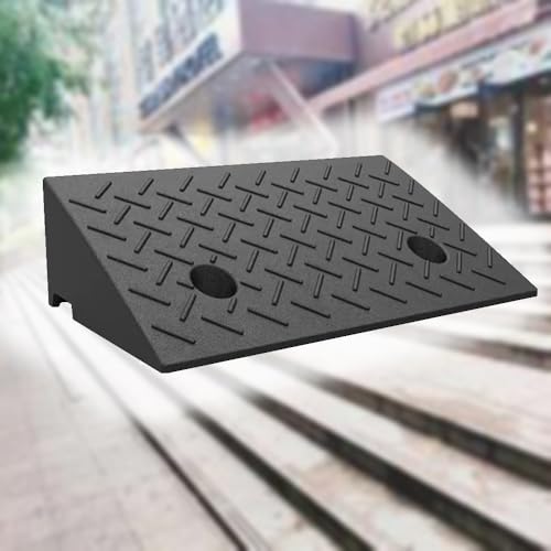 Rollstuhlrampe, Portable Curb Ramps 2" 4" Rise Driveway Ramps For Sidewalk Steps Garage Cars(50x25x6 cm(20"x10"x2.4")) von SAJMAKUWLA