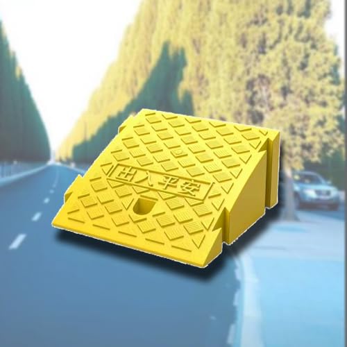 Rollstuhlrampe, Portable Driveway Ramps, Wheelchair Threshold Entry Ramps For Warehouse Garage(Yellow,25x27x7 cm) von SAJMAKUWLA
